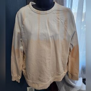 Universal Thread Cream and Tan Tie-Dye Crewneck Sweater